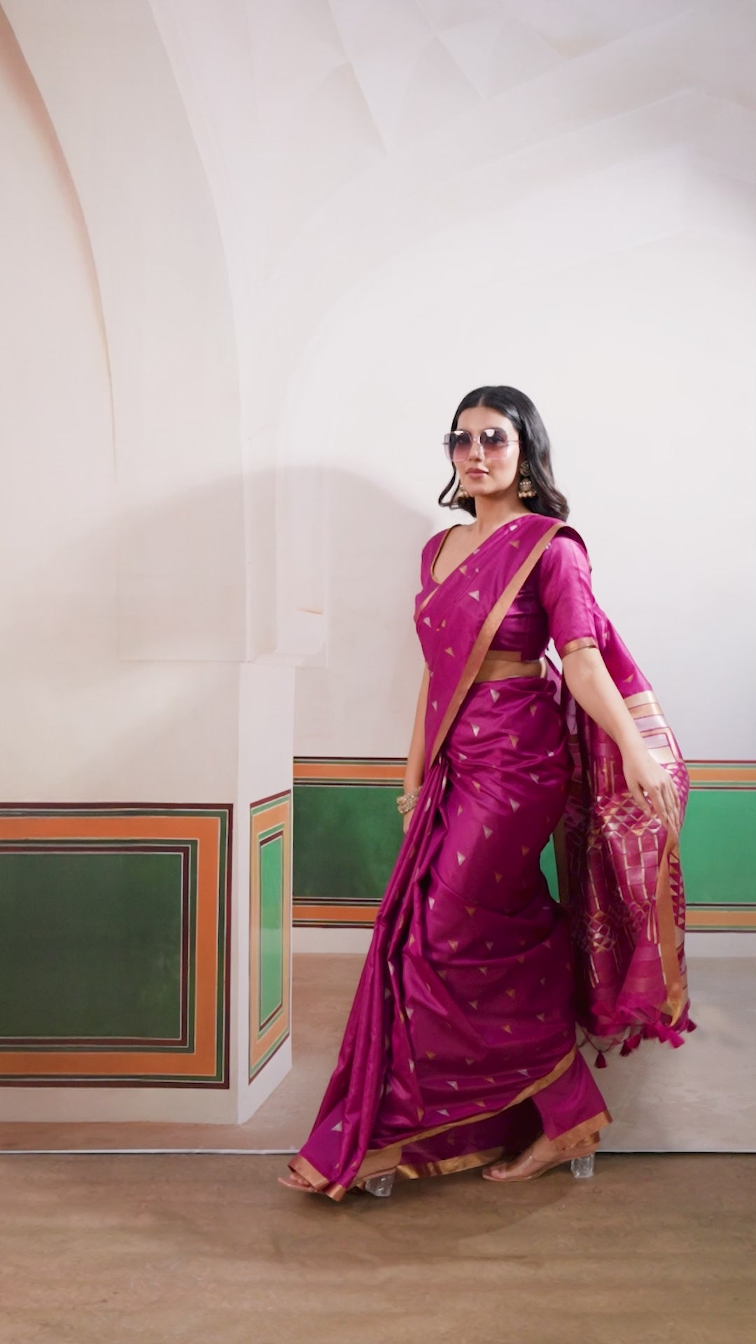 Buy MySilkLove Violet Purple Tussar Handloom Silk Saree Online