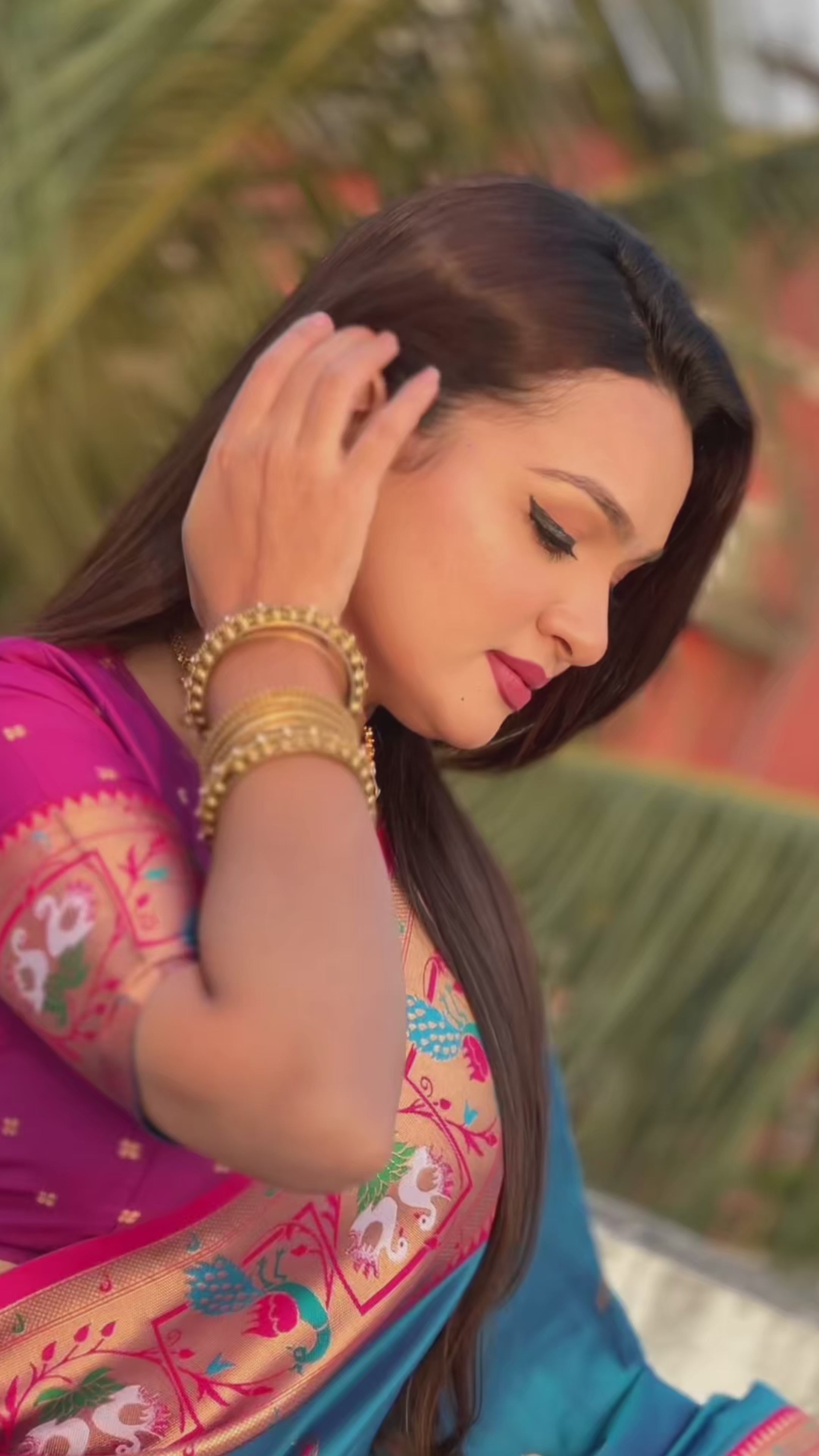 Buy MySilkLove Dusty Blue Zari Woven Paithani Saree Online