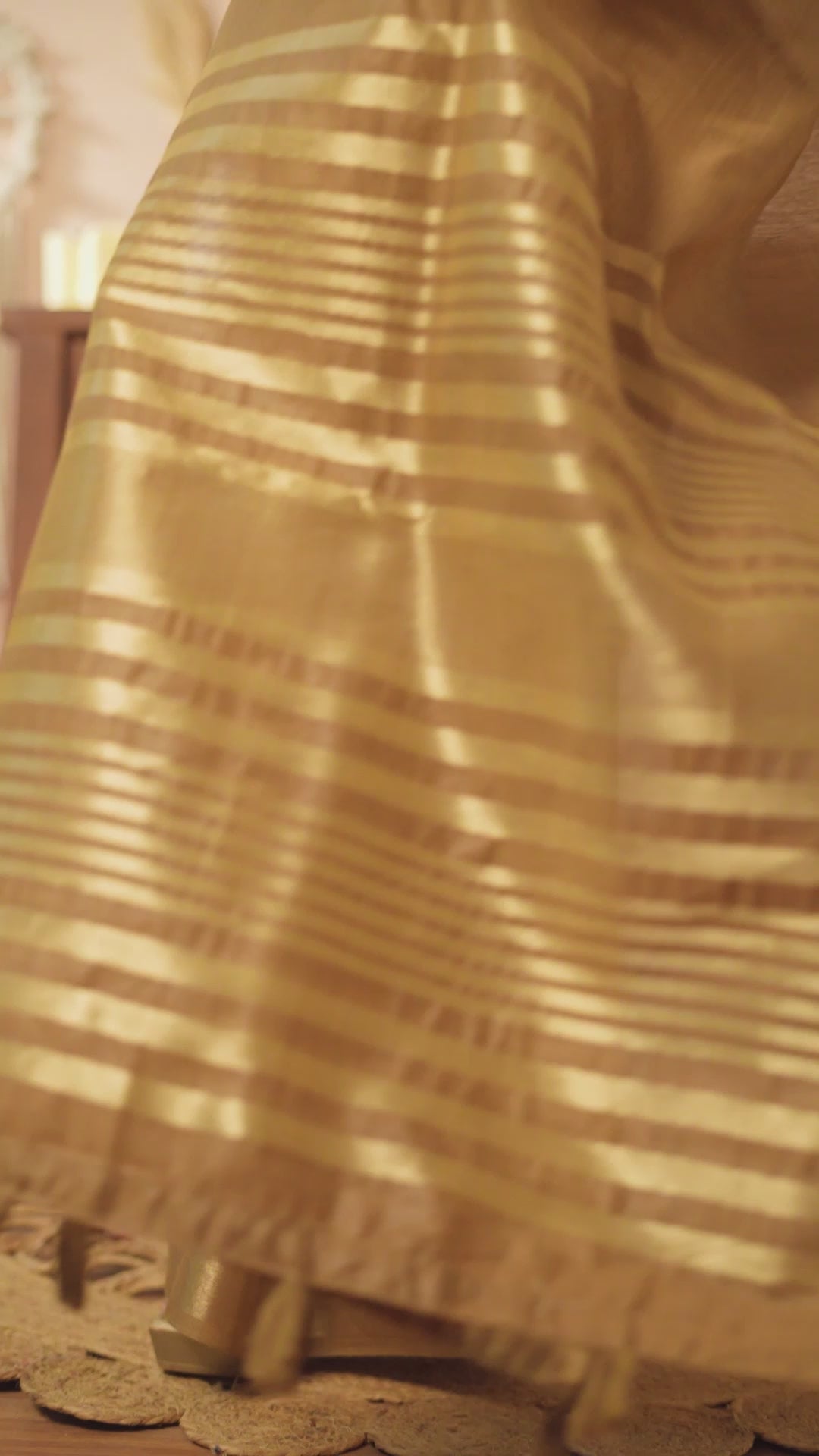 Buy MySilkLove Wood Brown Handloom Cotton Saree Online