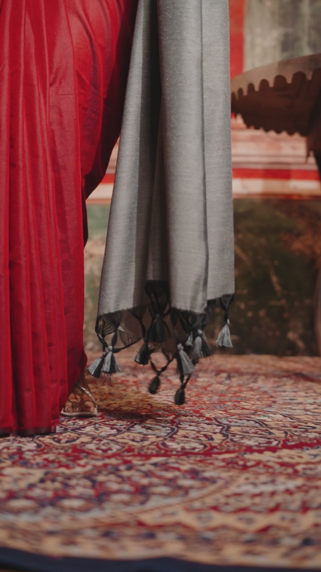 Buy MySilkLove French Maroon Handloom Mul Mul Cotton Saree Online