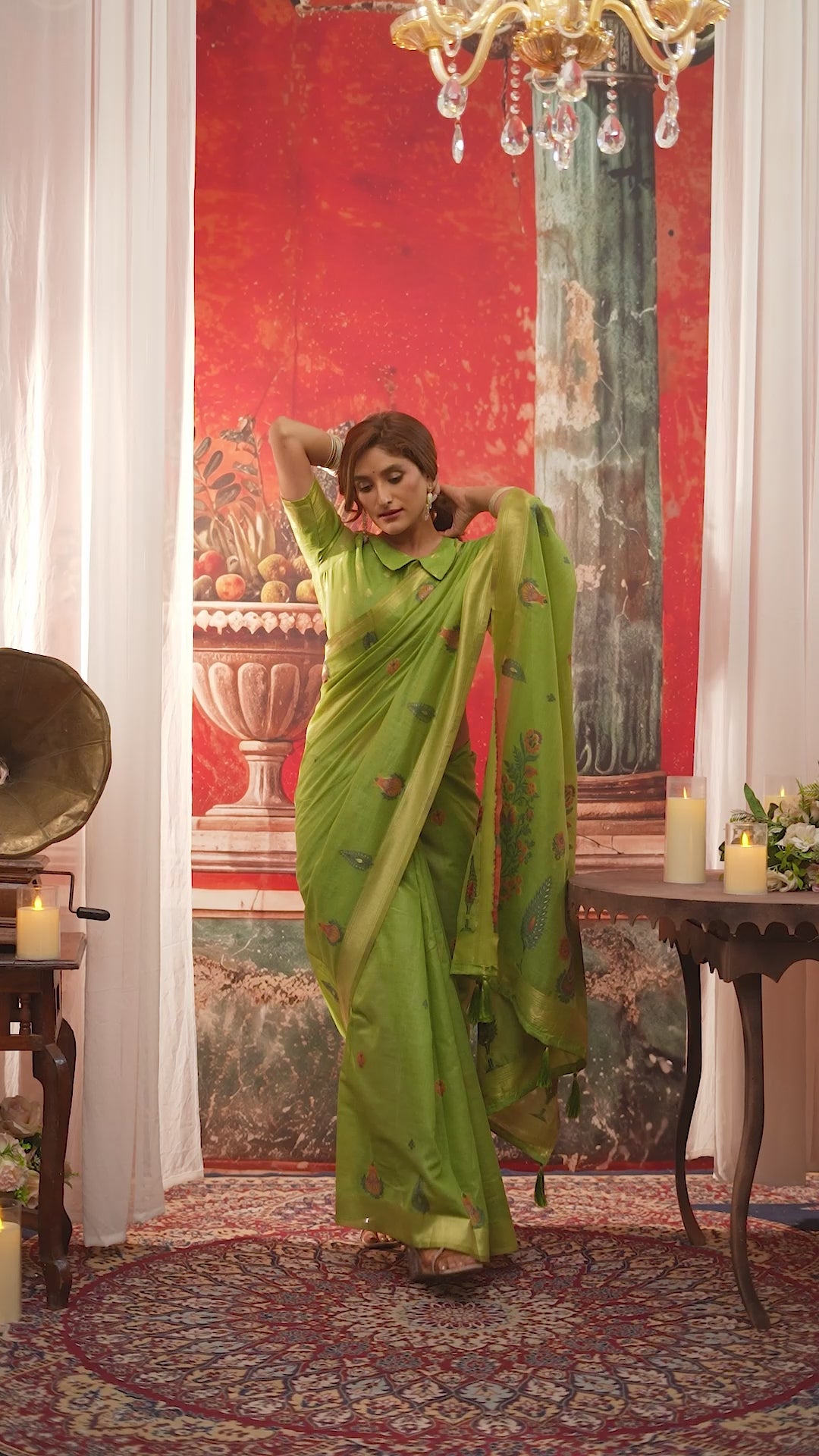 Buy MySilkLove Emerald Green Handloom Cotton Saree Online