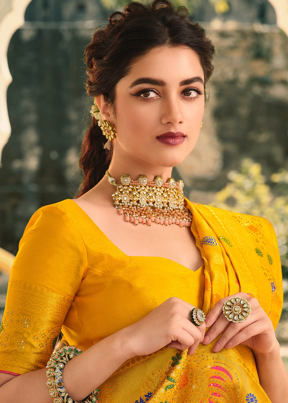 MySilkLove Selective Yellow Woven Banarasi Silk Saree