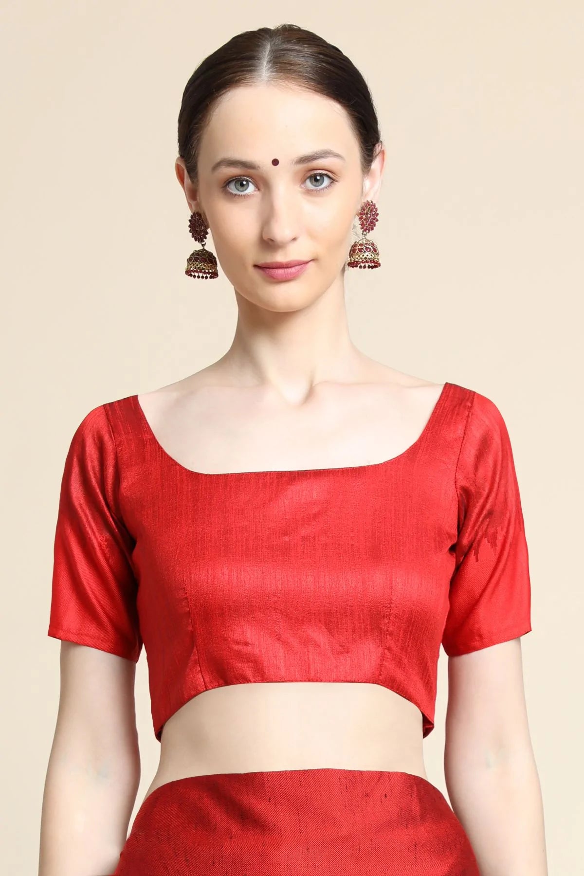 Buy MySilkLove Dune Black and Red Bhagalpuri Raw Silk Saree Online
