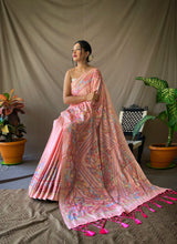 Contessa Pink Kalamkari Printed Saree