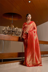 chilli-red-colour-wedding-sarees | WedAbout