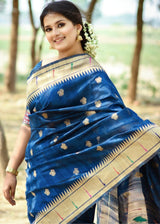 Madison Blue Paithani Tussar Silk Saree