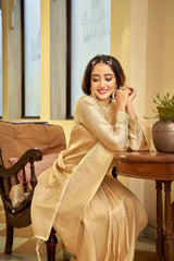 Golden Zari Woven Kanjivaram Silk Saree