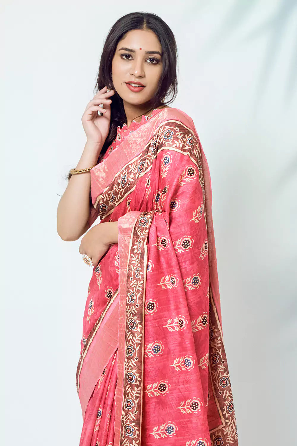 MySilkLove Mandy Pink Soft Kotha Silk Saree