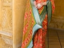 Well Red Brasso Patola Printed Saree
