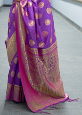 Royal Purple Zari Woven Banarasi Saree