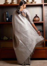 Silver Zari Woven Kanjivaram Silk Saree