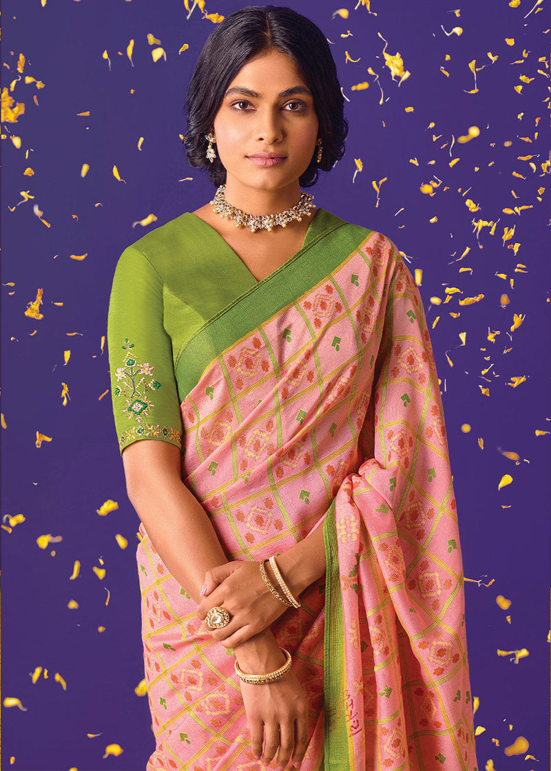 Mustard Yellow Woven Traditional Paithani Silk Saree – zarikaariindia.com