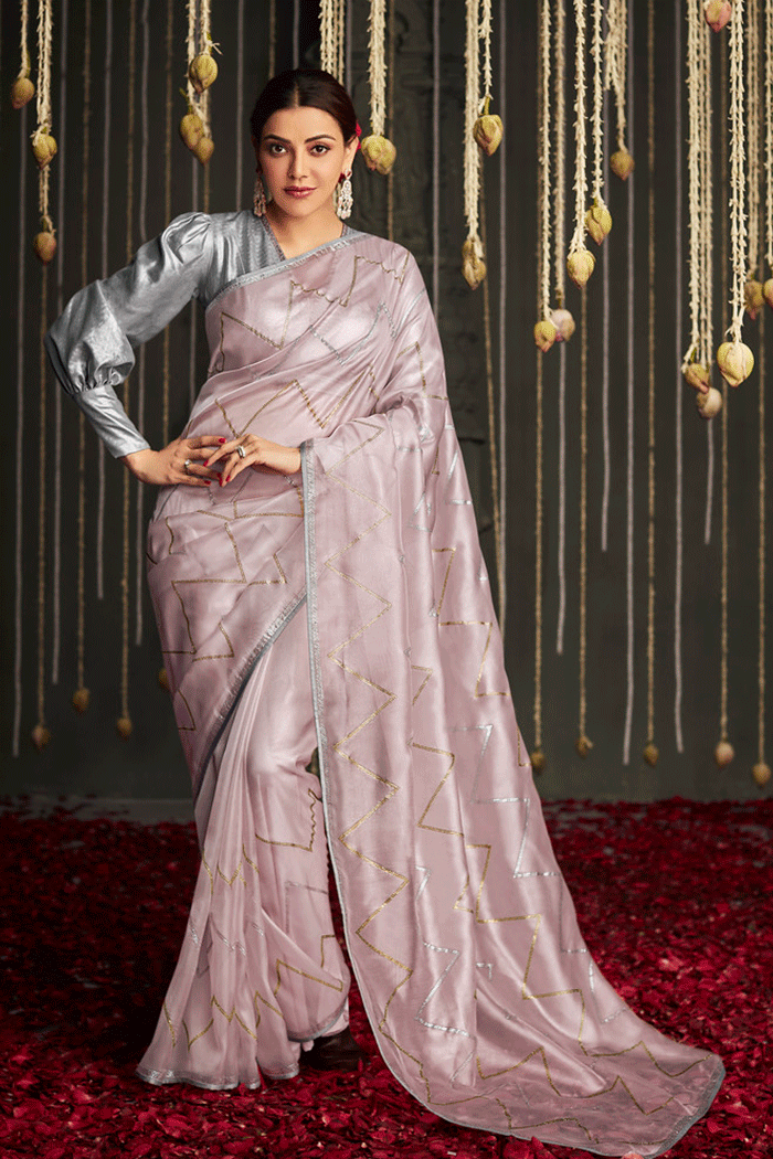 Buy MySilkLove Cold Turkey Pink Zari Woven Designer Banarasi Saree Online