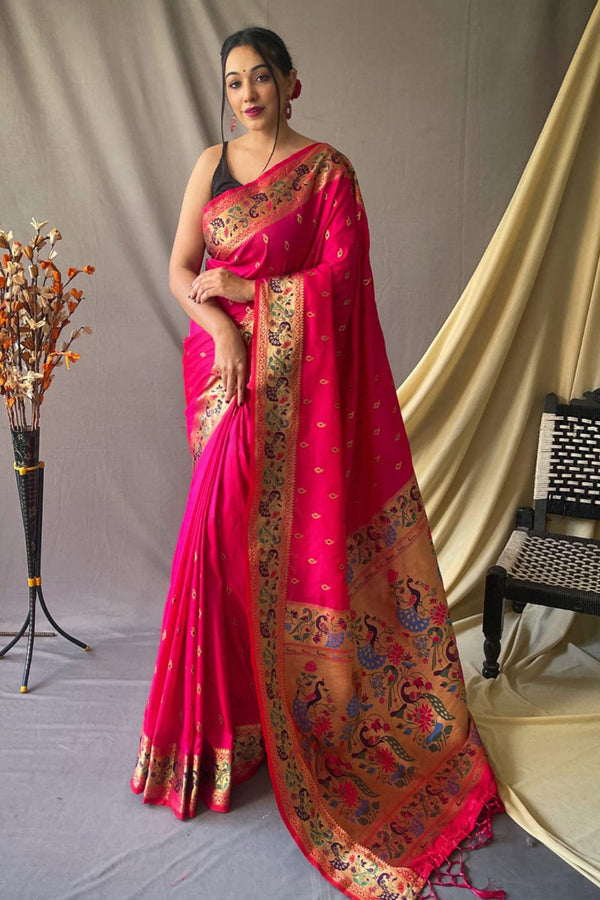 Shop Banarasi Paithani Silk Sarees Online | Pure Silk | best price - Sacred  Weaves