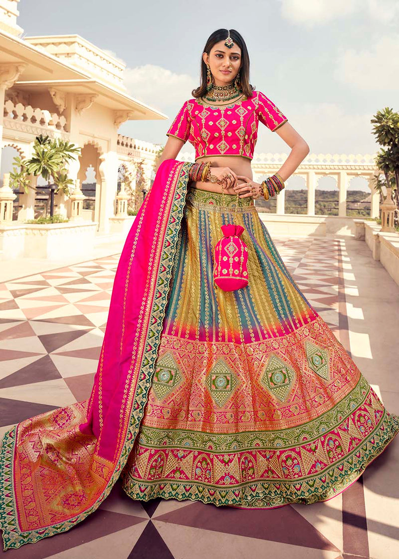 Heavy Fancy And Beautiful Party Wear Satin Multi Color Lehenga Choli –  Fashionfy
