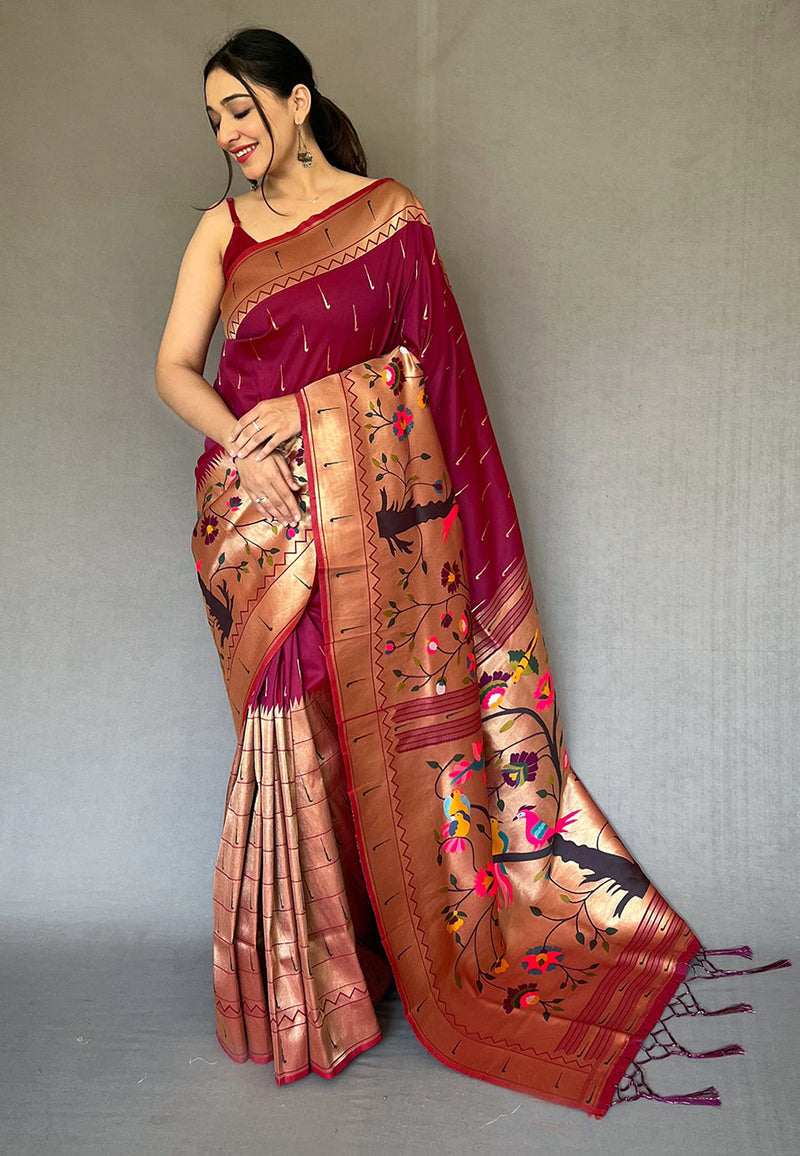 Pure Silk Handloom Yeola Paithani Saree in Pune at best price by Very Much  Indian - Justdial