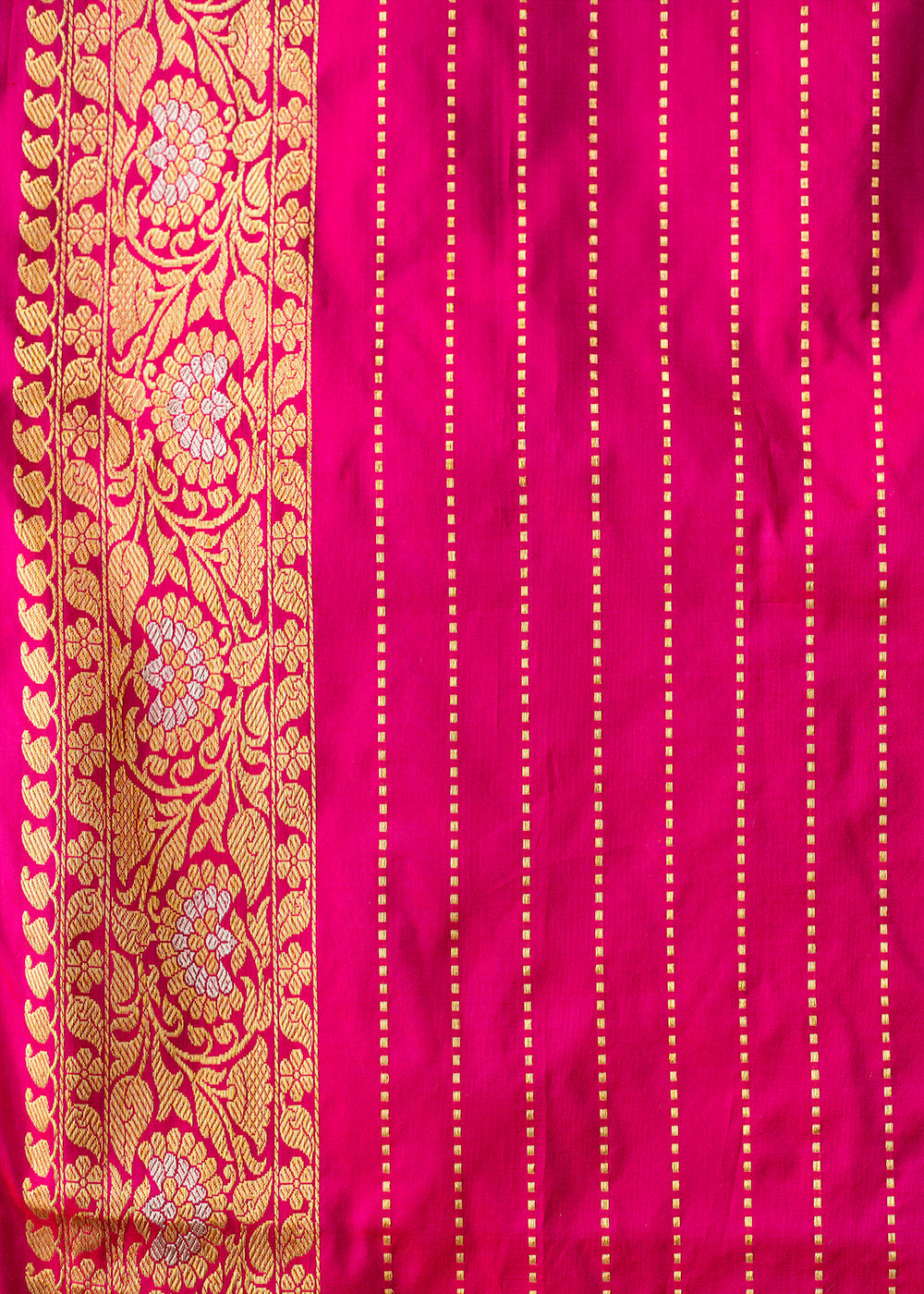 Buy MySilkLove Watermelon Pink Hand Woven Katan Pure Silk Saree Online