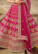 Rose Pearl Pink Silk Lehenga Choli With Heavy Zari Embroidery