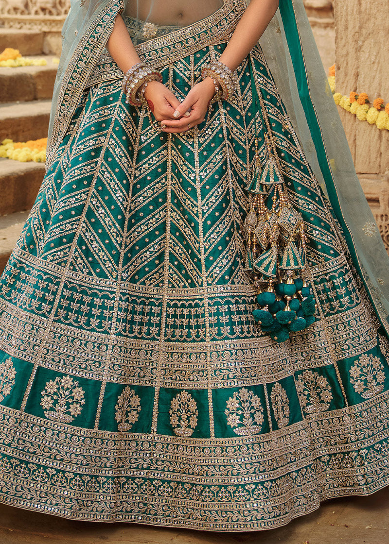 Buy Blue Crepe Silk Embroidered Zardozi Puff Sleeve Choli And Lehenga Set  For Women by Aayushi Maniar Online at Aza Fashions.