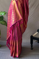 Frostbite Purple Kanjivaram Silk Saree