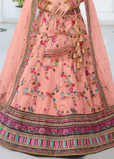 Contessa Pink Heavy Embroidered Silk Lehenga