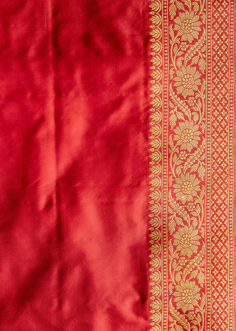 Buy MySilkLove Monza Red Hand Woven Katan Pure Silk Saree Online