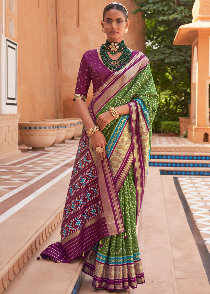 Purple Silk Weaving Kanjivaram Saree – Leemboodi