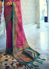 Royal Heath Purple Woven Kanjivaram Silk Saree
