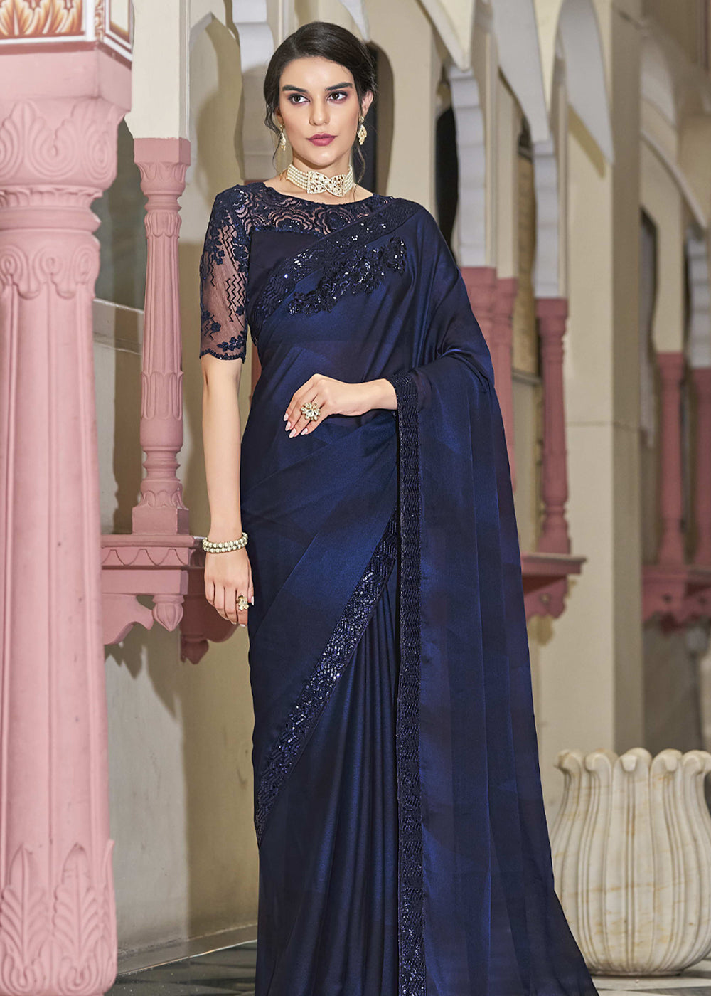 Buy MySilkLove Fiord Blue Woven Designer Silk Saree Online