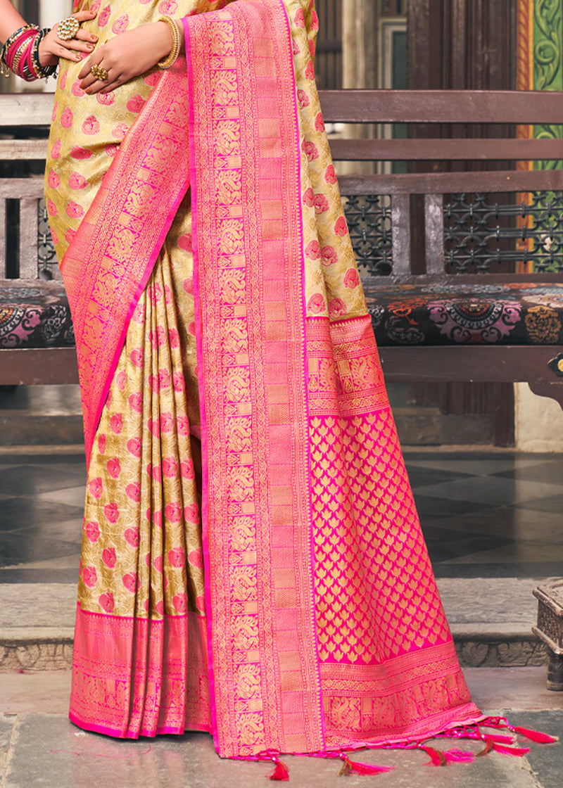 Buy Pearl Pink Kanjivaram Saree online-Karagiri