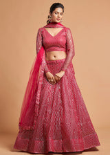 Stiletto Pink Designer Soft Net Lehenga Choli