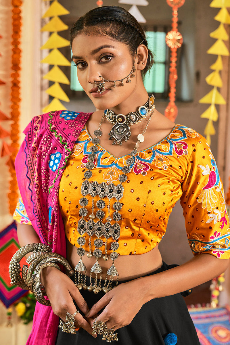 Orange Color Weaving Zari Work Silk Pethani Lehenga Choli – Looknbook Art