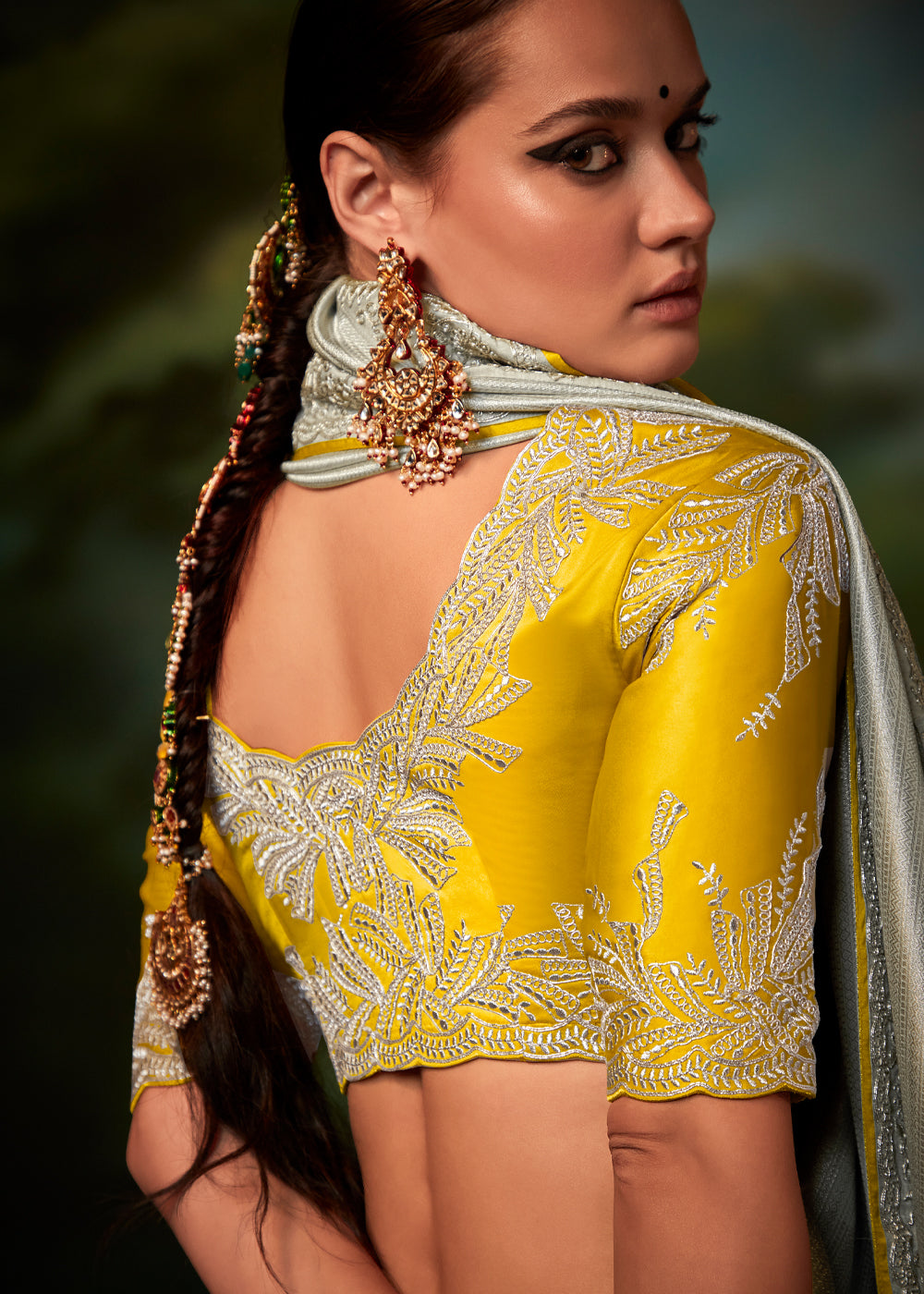 MySilkLove Dawn Grey Woven Banarasi Soft Silk Designer Saree