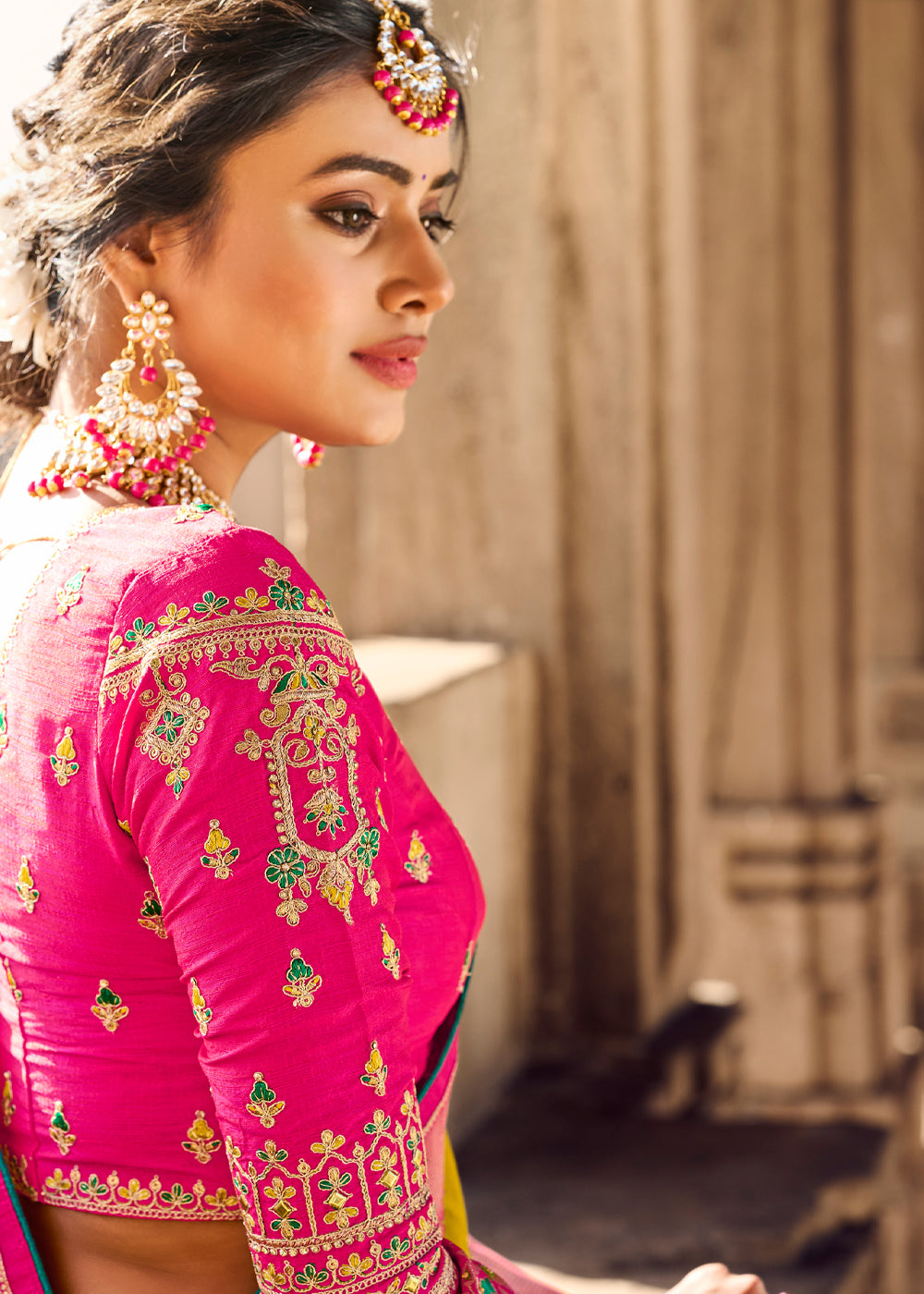 Buy MySilkLove Supernova Yellow Banarasi Woven Silk Saree with Designer Blouse Online