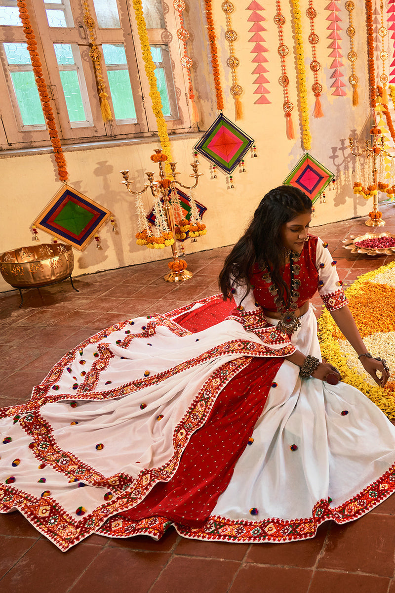 White panetar shop chaniya choli