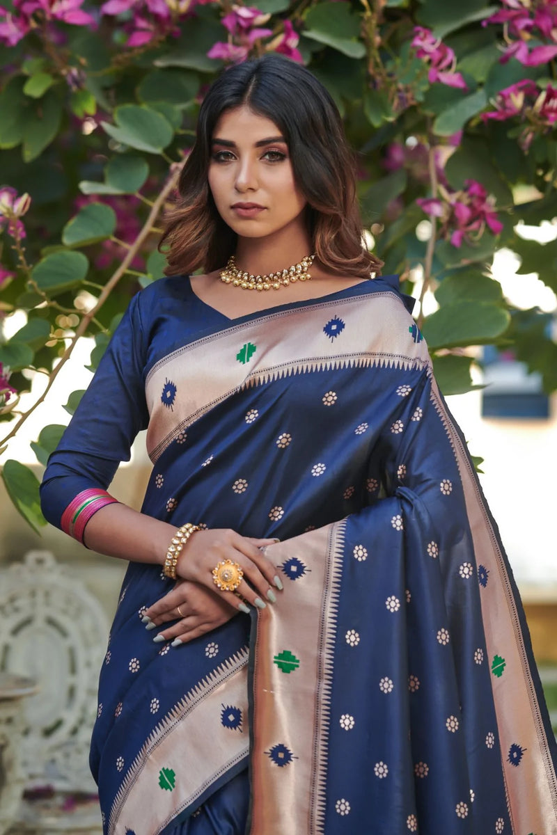 Blue saree contrast blouse designs / Kanchipuram saree contrast blouse  ideas/ mix and match blouses - YouTube