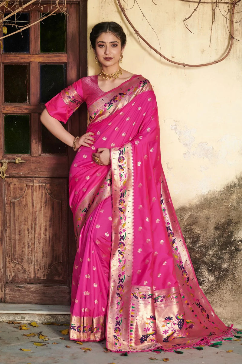 Buy Paithani Silk Sarees Online at Best Prices – Luxurion World