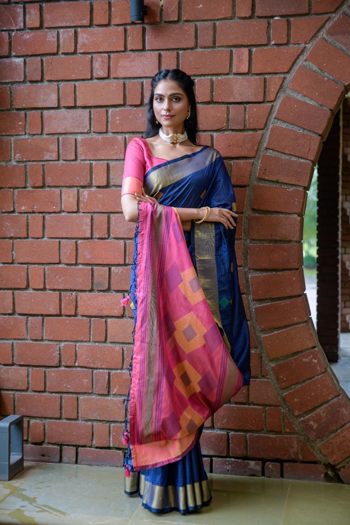 Buy MySilkLove Tropaz Blue Banarasi Raw Silk Saree Online