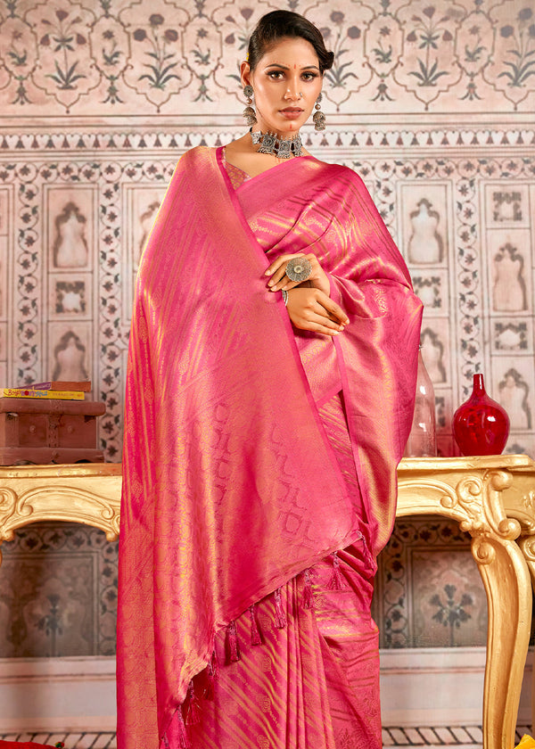 Mandy Pink South Silk Saree