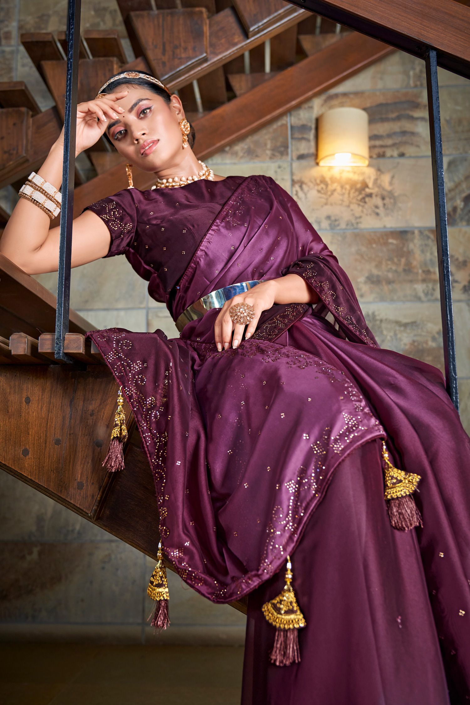 MySilkLove Pixie Purple Designer Saree