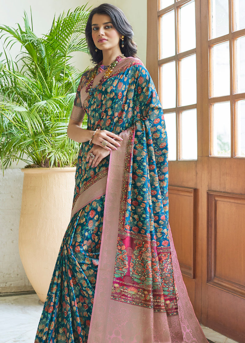 Buy Blue Sarees for Women by Quelea Online | Ajio.com