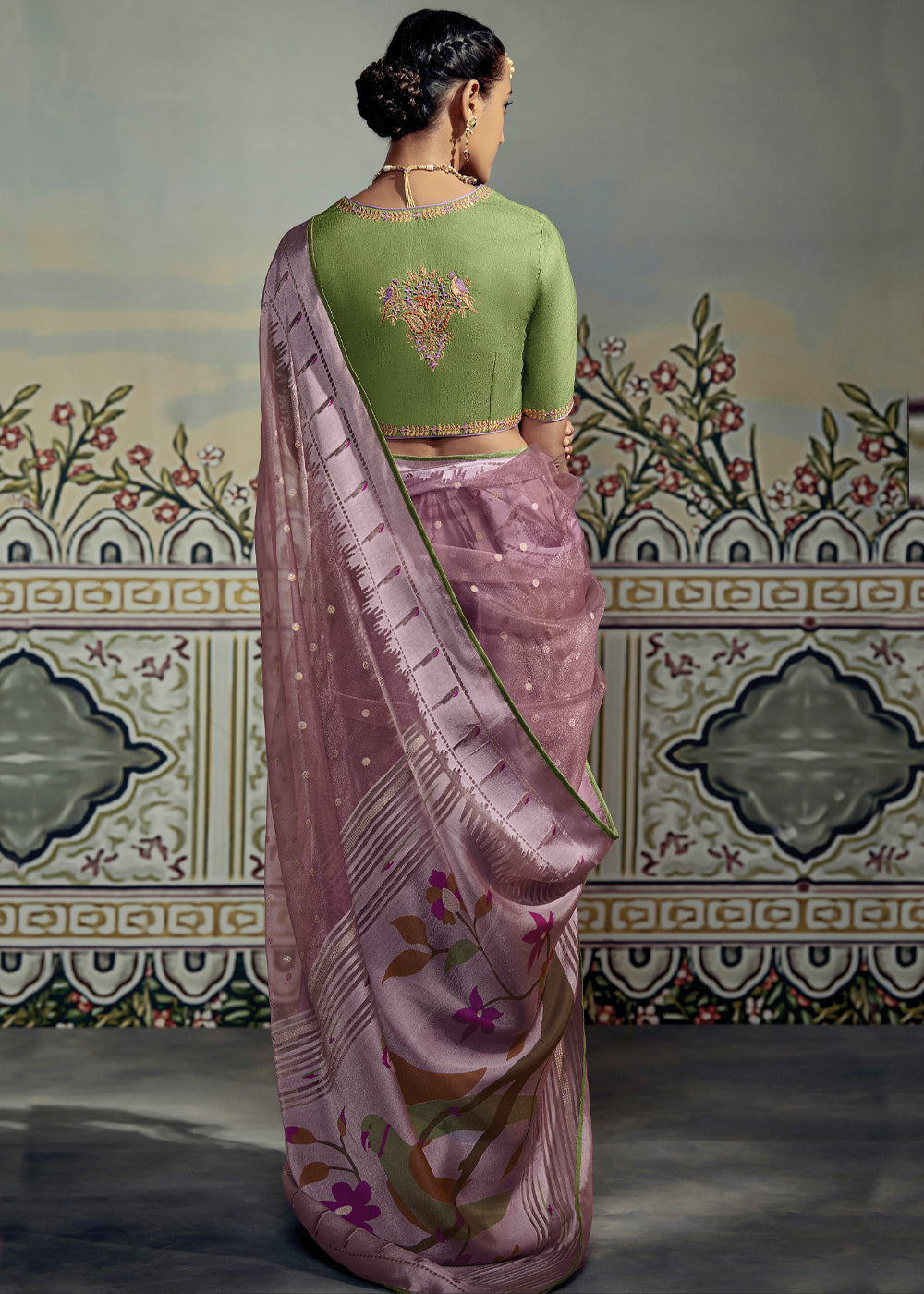 MySilkLove Maverick Purple Woven Soft Silk Saree with Embroidered Blouse