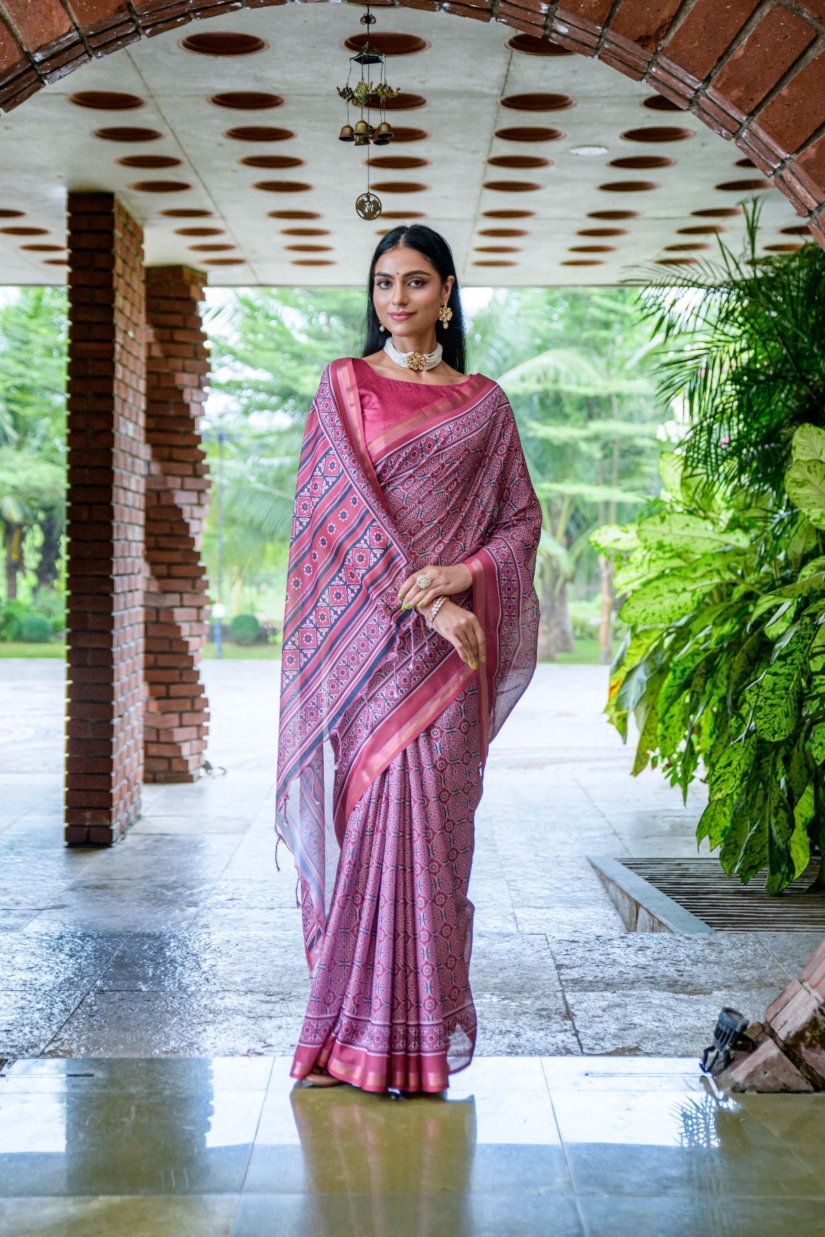 Buy MySilkLove Viola Purple Cotton Silk Saree Online