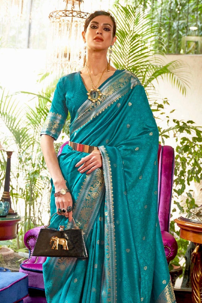 Buy MySilkLove Monte Carlo Zari Woven Kanjivaram Saree Online