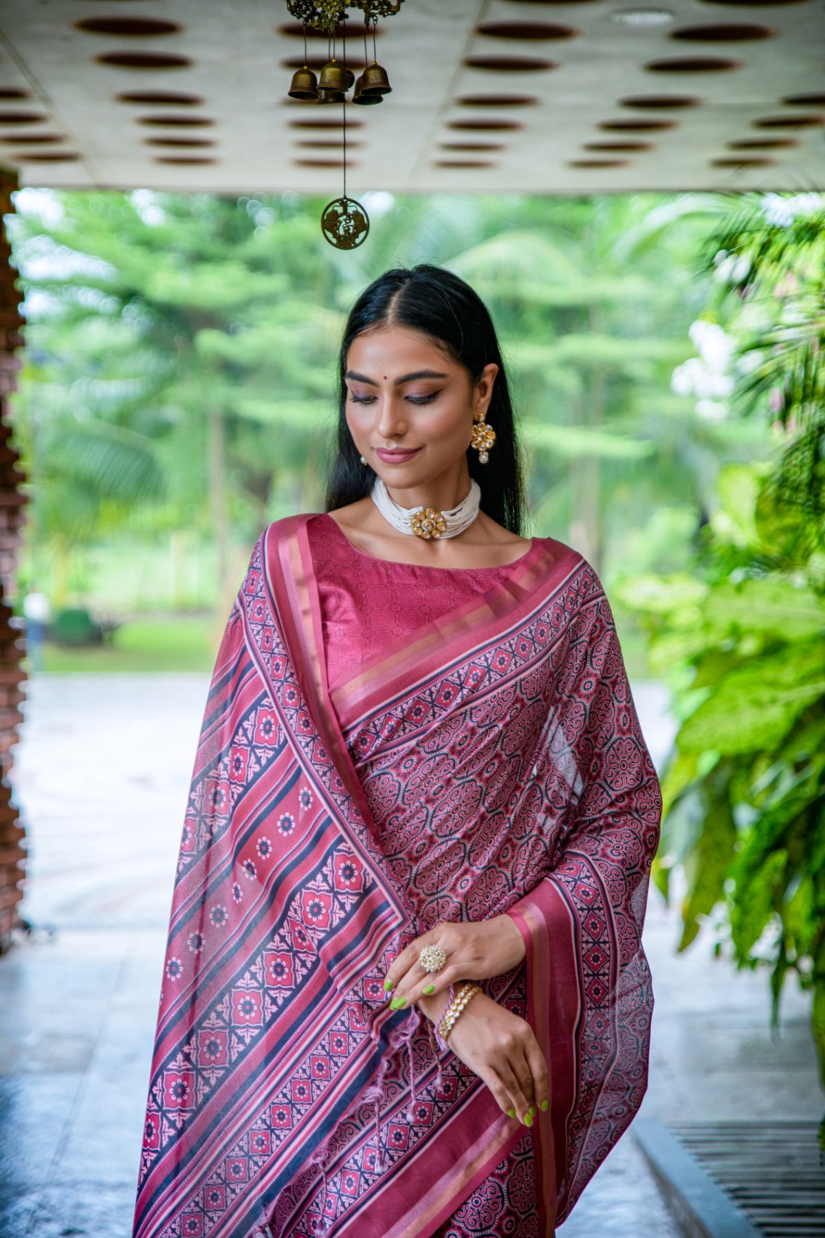 Buy MySilkLove Viola Purple Cotton Silk Saree Online