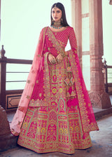 Blush Pink Heavy Embroidered Designer Lehenga