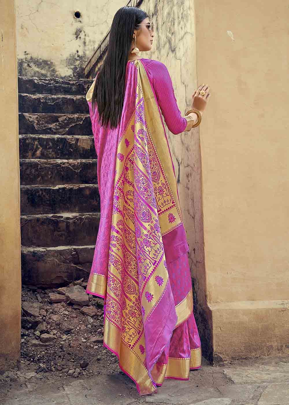 MySilkLove Mulberry Purple Zari Woven Banarasi Silk Saree