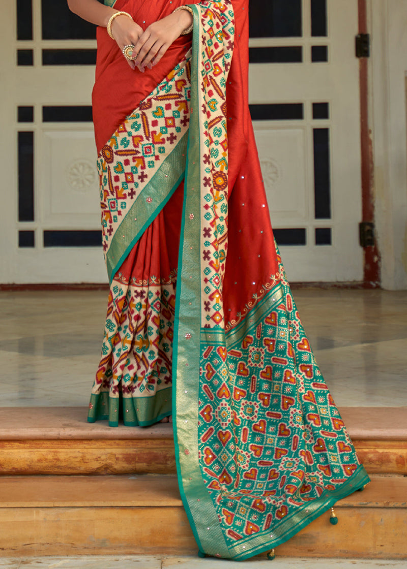 Red Silk Saree | Leemboodi