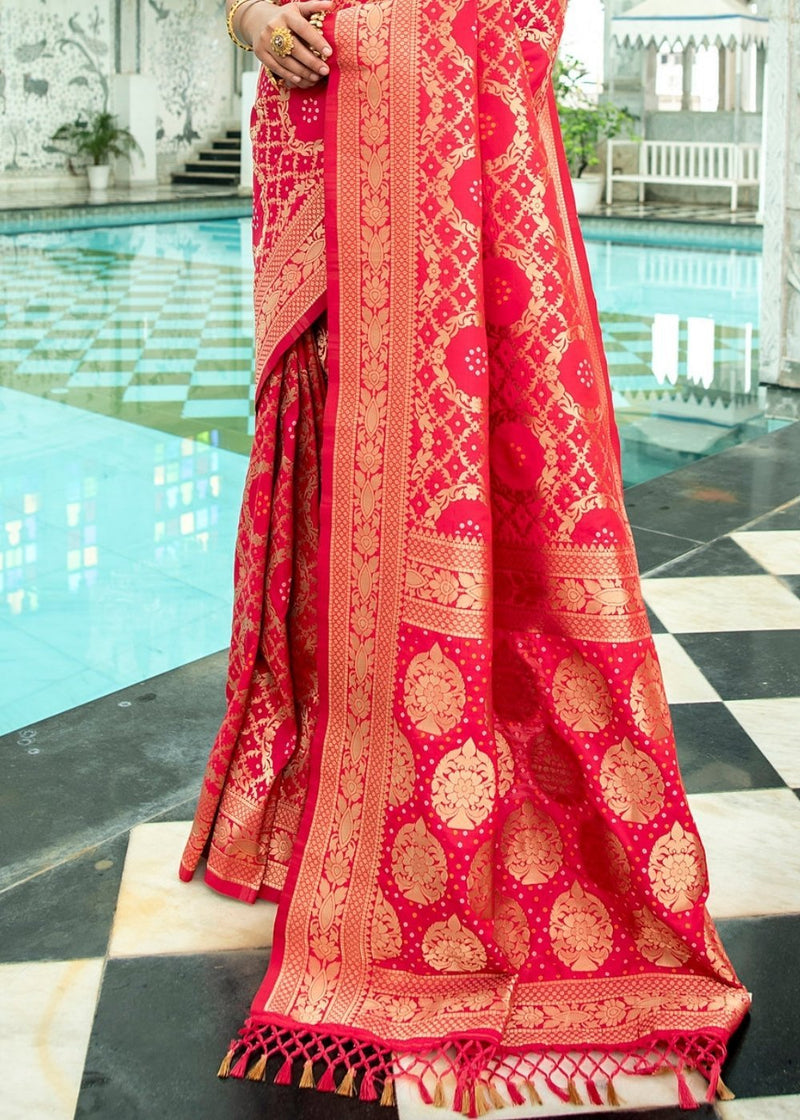 Pearl Pink Banarasi Silk Saree