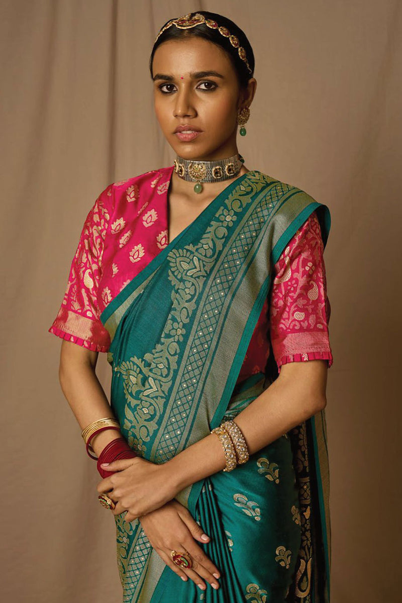 Blue Color 3D Design Kanchipuram Soft Silk Saree, Contrast Blouse & Pallu  at Rs 499 | Art Silk Saree in Nadaikavu | ID: 2849505114655
